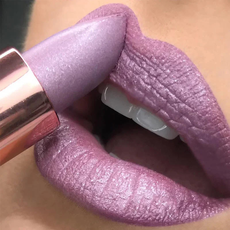 Temperature Color Changing Glitter Lipstick Waterproof Long Lasting Moisturizing Velvet Matte Lip Tint Red Pink Sexy Lips Makeup - She Vibess By C2P