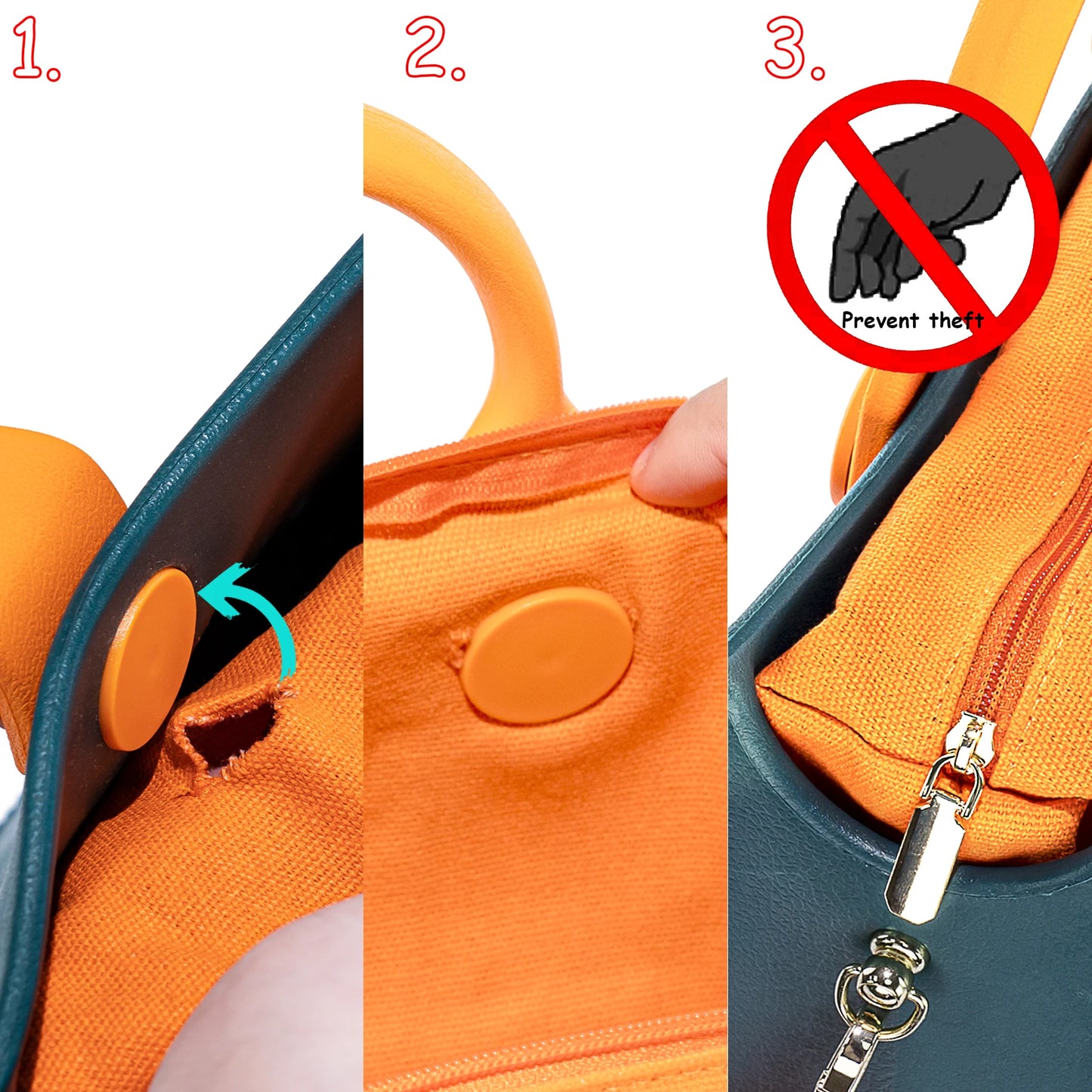 EVA Large Leather Shoulder Bag Handbag Tote Bag Storage for Women Casual Waterproof Beach Bag Hole Fit Charm Fashion Storage Bag - She Vibess By C2P