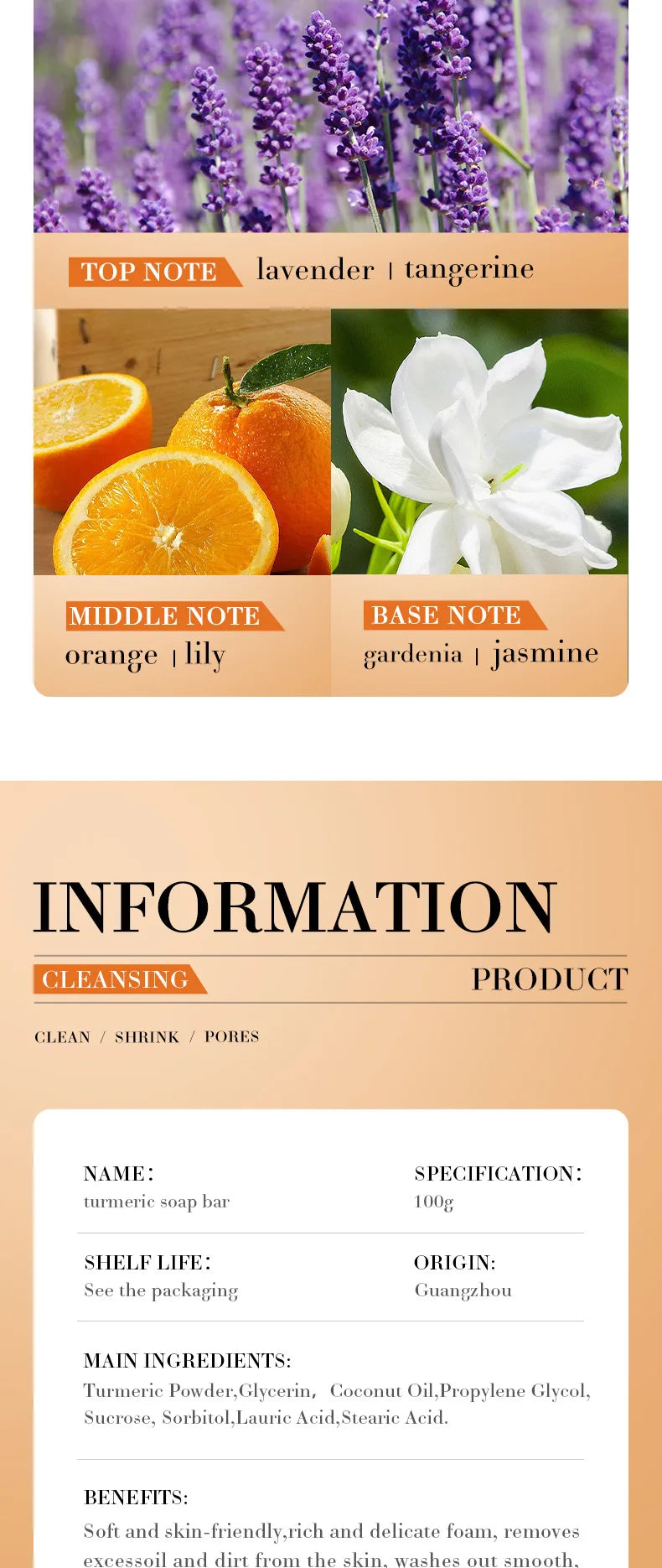 Natural Handmade Turmeric Soap Face Cream Serum Skin Care Set Clean Cutin Oil Control Removal Acne Whitening Remove Dark Spots - She Vibess By C2P
