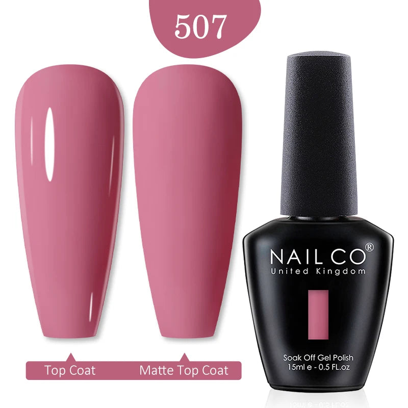 NAILCO 15ml Nail Gel Polish Red Pink Nude Soak off UV LED Long Lasting Eco-Friendly Professional Nail Beauty Salon Lacquer Varnish - She Vibess By C2P