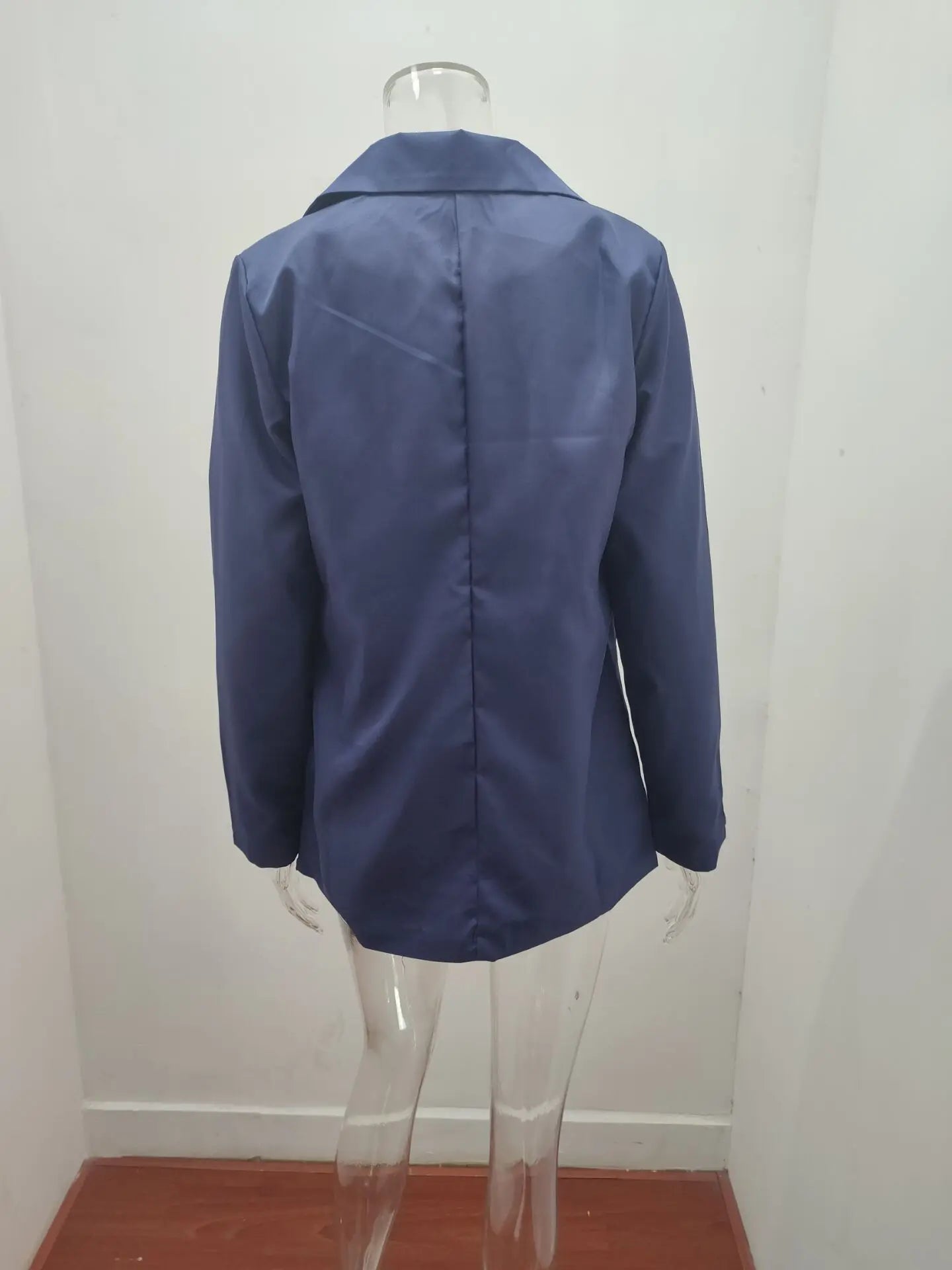 New Temperament Coat Women's Long Sleeve Solid Color Suit Collar Single Breasted Suit - She Vibess By C2P