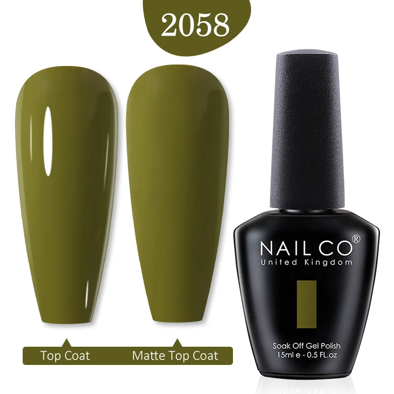 NAILCO 15ml Nail Gel Polish Red Pink Nude Soak off UV LED Long Lasting Eco-Friendly Professional Nail Beauty Salon Lacquer Varnish - She Vibess By C2P