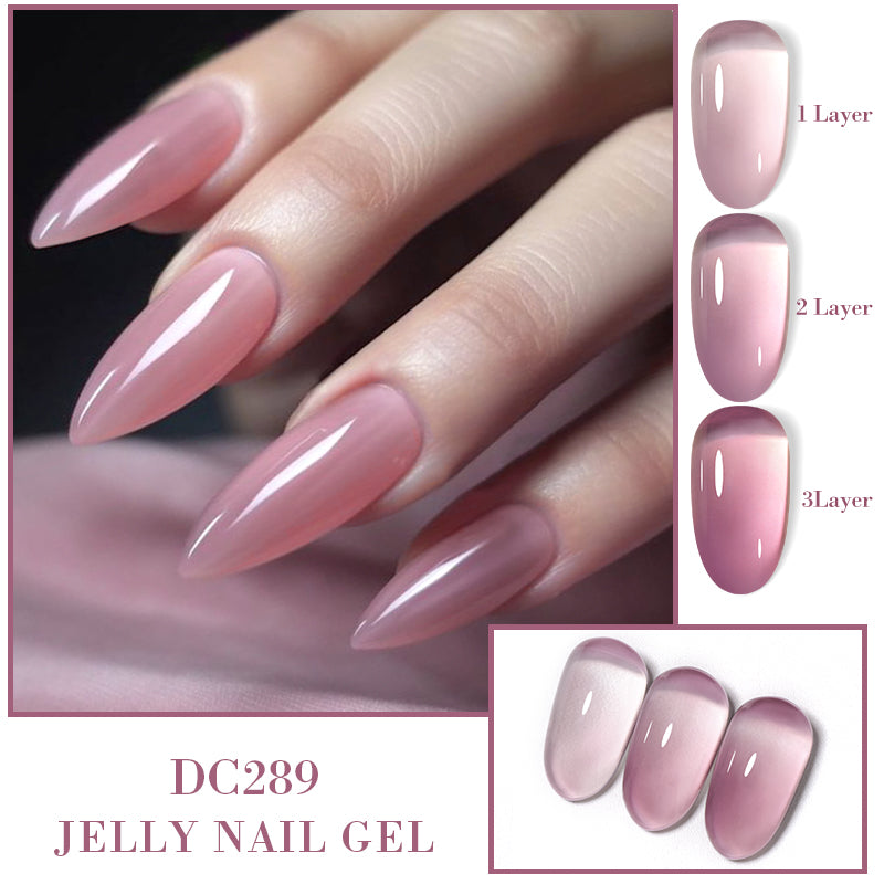 Mtssii 7ml Jelly Nude Gel Polish Translucent Pink Milky White Nail Gel Manicure UV LED Semi Permanent Soak Off Nail Polish - She Vibess By C2P