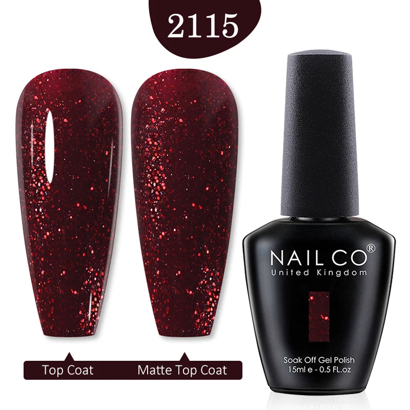 NAILCO 15ml Nail Gel Polish Red Pink Nude Soak off UV LED Long Lasting Eco-Friendly Professional Nail Beauty Salon Lacquer Varnish - She Vibess By C2P