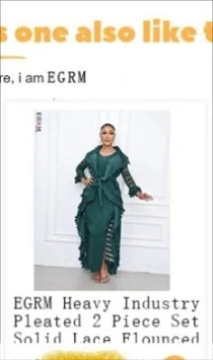 EGRM Miyake Pleated Maxi Long Dress Solid Ruffles Full Sleeve with Belt Formal Dresses for Women 2024 Summer New Hot Sales 8R295 - She Vibess By C2P