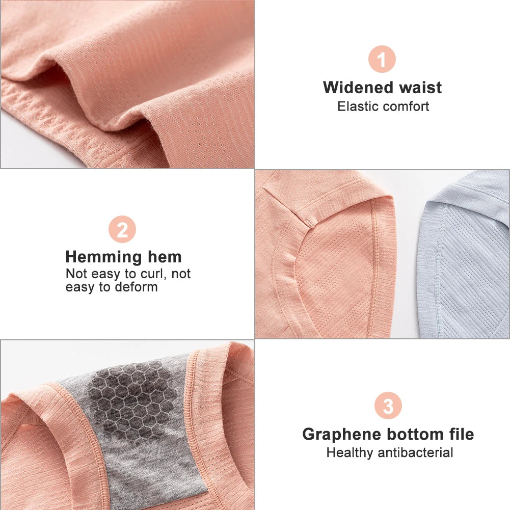 5pcs Multipack Women's Briefs Comfortable Cotton Underpants High Waist Underwear M-XXL Panties for Ladies Breathable Pants - She Vibess By C2P