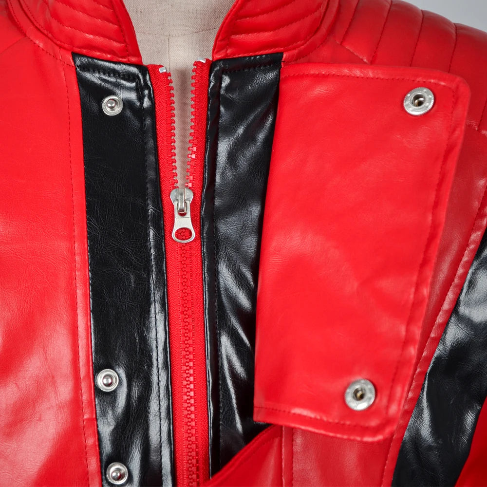 Men's Cosplay Jacket for Michael Jackson Impersonator Halloween Chirstmas Party Male Top PU Leather Coat Wear Costumes New - She Vibess By C2P