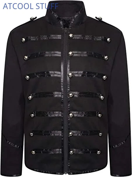 Men's Steampunk Rockstar Jacket Vintage Darkness Knight Cosplay Outfit Medieval Gothic Noble Coat Night Club Performance - She Vibess By C2P