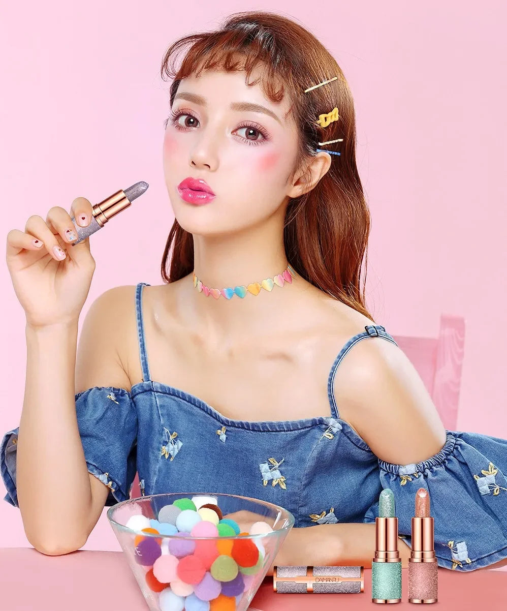 Temperature Color Changing Glitter Lipstick Waterproof Long Lasting Moisturizing Velvet Matte Lip Tint Red Pink Sexy Lips Makeup - She Vibess By C2P