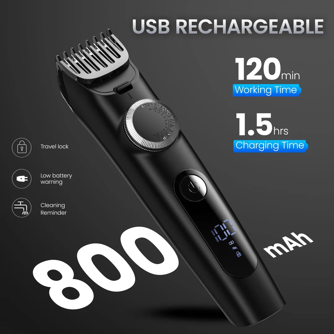 Men's Sejoy Electric Men Hair Clipper,Rechargeable Hair Trimmer,IPX7 Waterproof,Adjustable Speed Barber Clippers For Men Professional-for that Special Someone. - She Vibess By C2P
