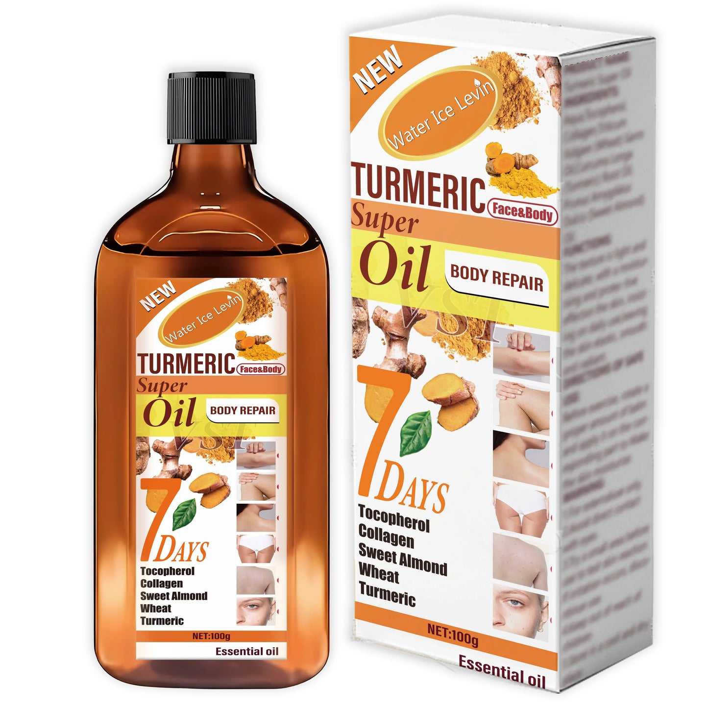 Turmeric Skin Care Essential Oil, Moisturizing and Brightening Effect, Gentle, Smooth, Delicate, Easy to Absorb, Repair and Brighten Skin. Suitable for Men and Women. - She Vibess By C2P