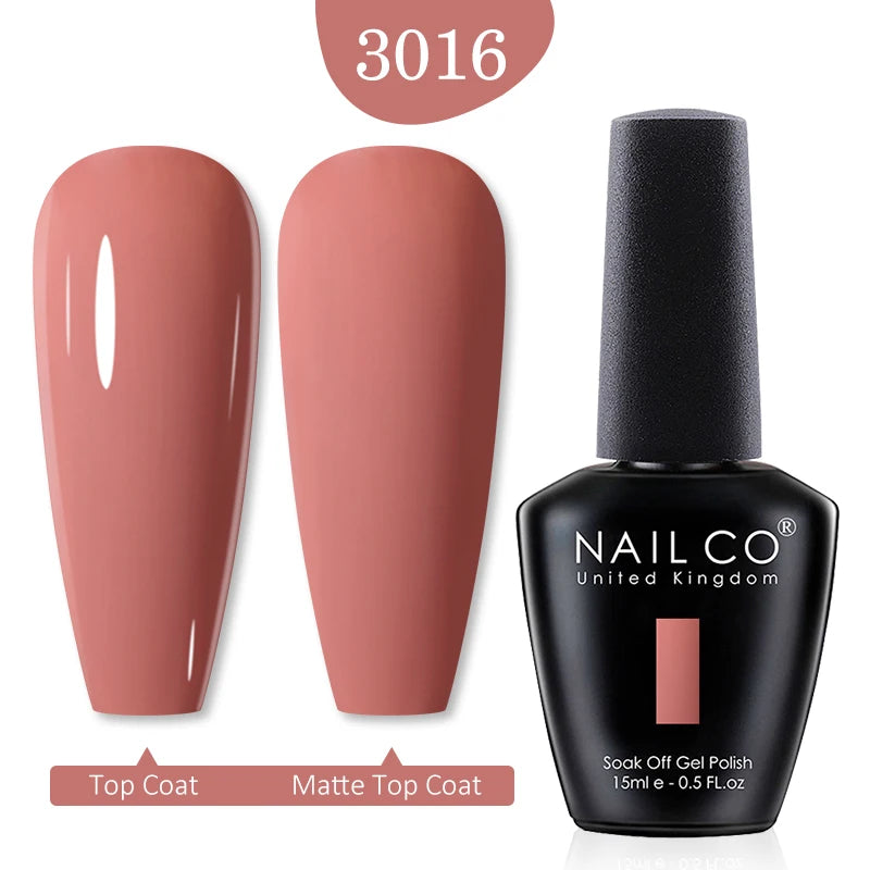 NAILCO 15ml Nail Gel Polish Red Pink Nude Soak off UV LED Long Lasting Eco-Friendly Professional Nail Beauty Salon Lacquer Varnish - She Vibess By C2P