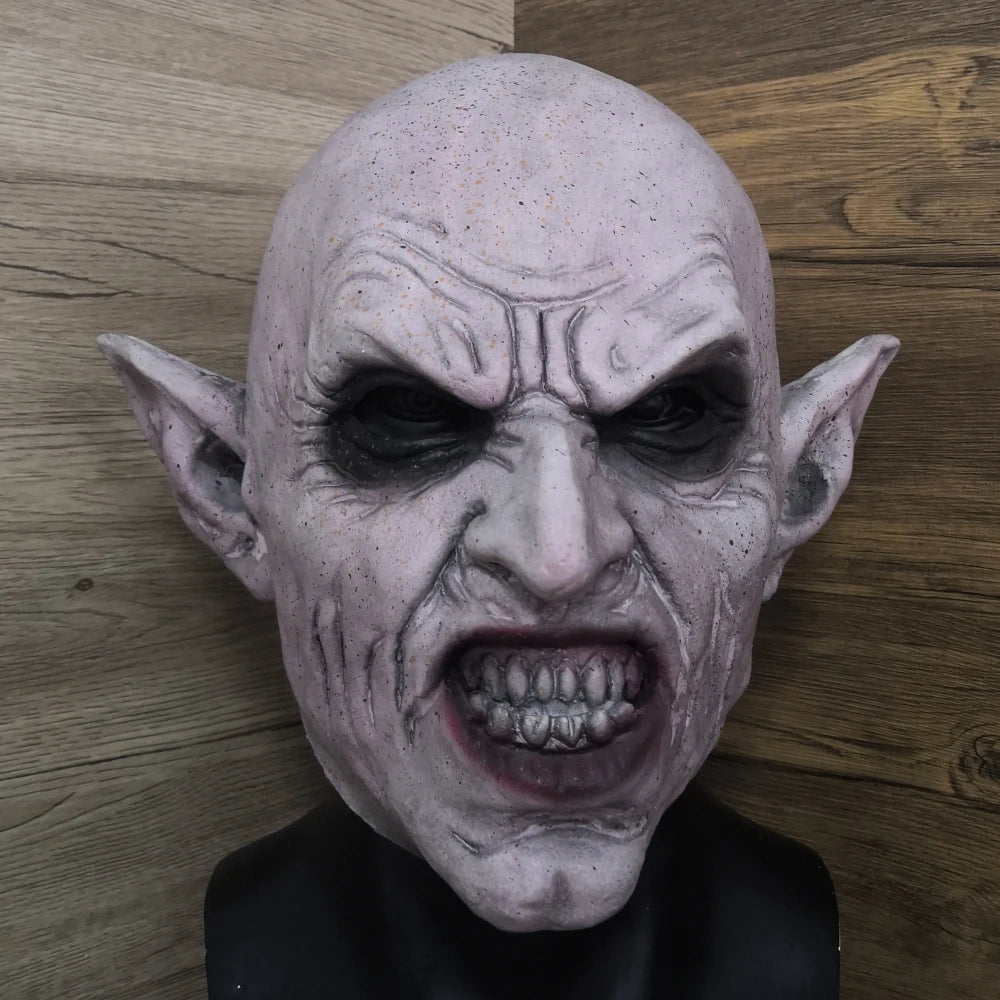 Nosferatu Grey Vampire Latex Scary Halloween Mask Terror Ghost Devil Mask Dance Party Scary Biochemical Alien Zombie Caps Mask - She Vibess By C2P