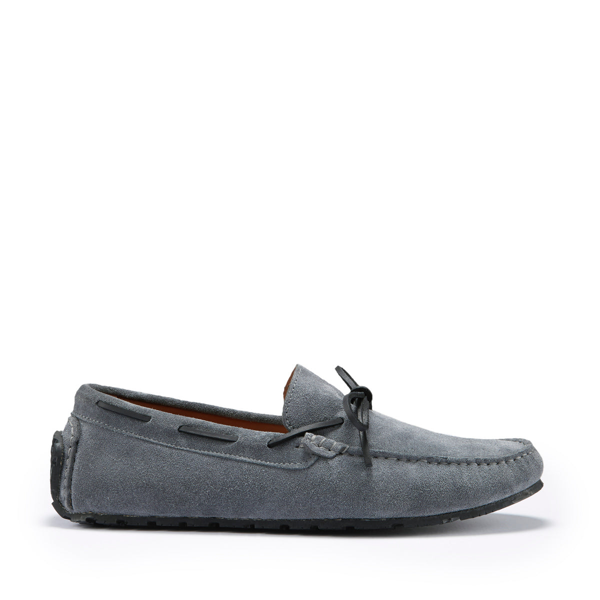 Men Tyre Sole Laced Driving Loafers, Slate Grey Suede-for that Special Someone. - She Vibess By C2P