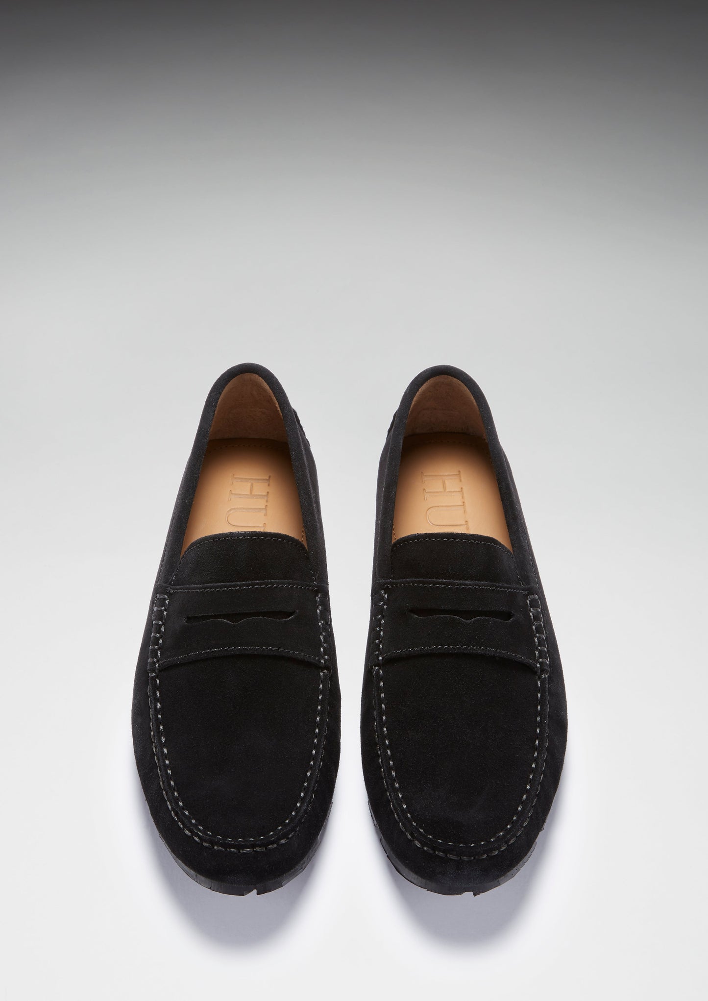 Men's Tyre Sole Penny Driving Loafers, Black Suede-for that Special Someone. - She Vibess By C2P