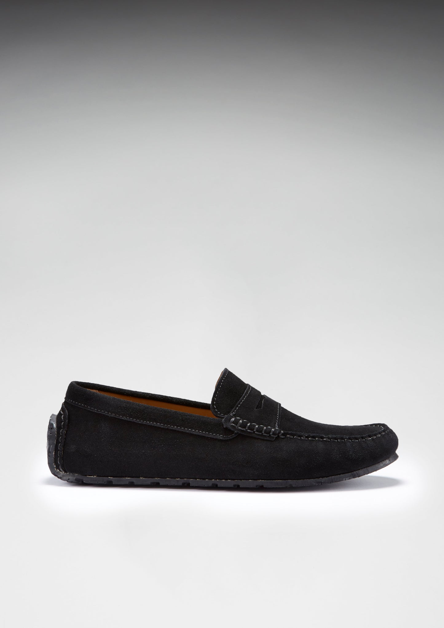 Men's Tyre Sole Penny Driving Loafers, Black Suede-for that Special Someone. - She Vibess By C2P