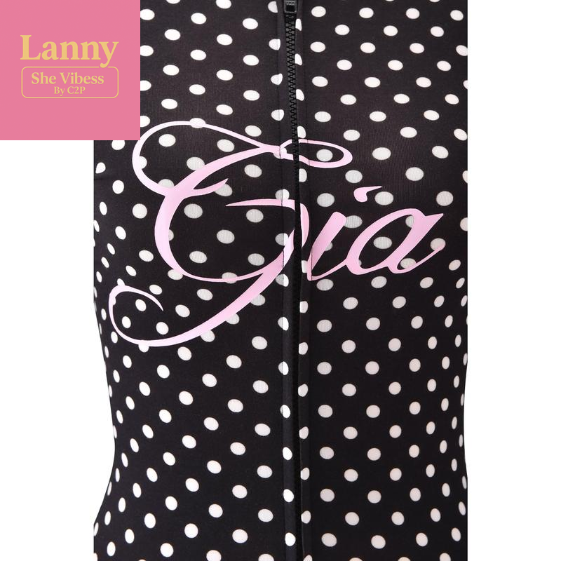 BLARE HOODIE - BLACK POLKA DOT
