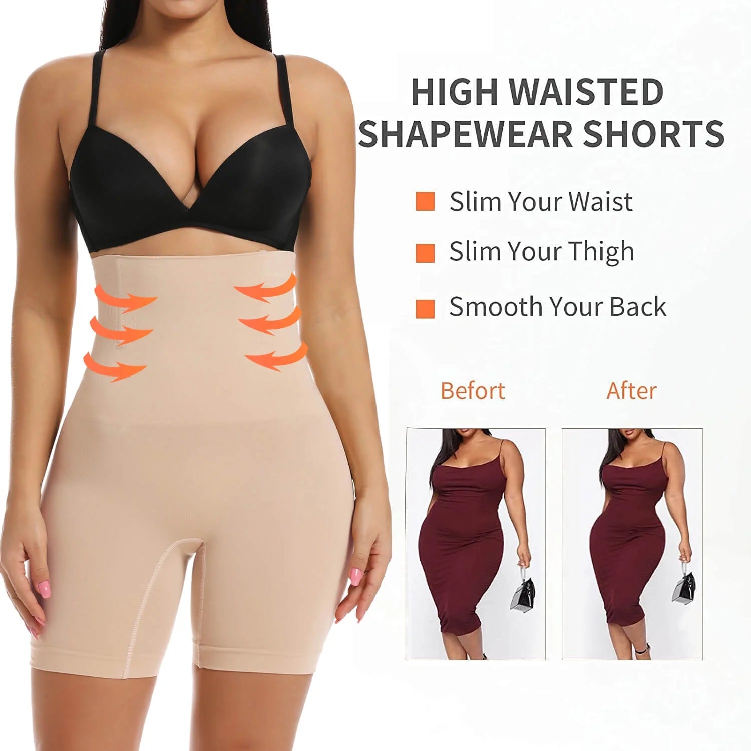 Shapewear Tummy Control Underwear Body Shaper for Women High-Waisted Thigh Slimming Butt Lifting Panties