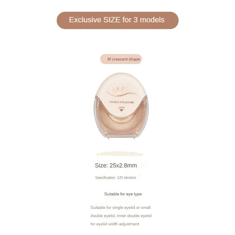 Natural Invisible Double Eyelid Tape Stickers Fiber Instant Eyelid Lift Paste Long Lasting Bigger Eyes Beauty Tool