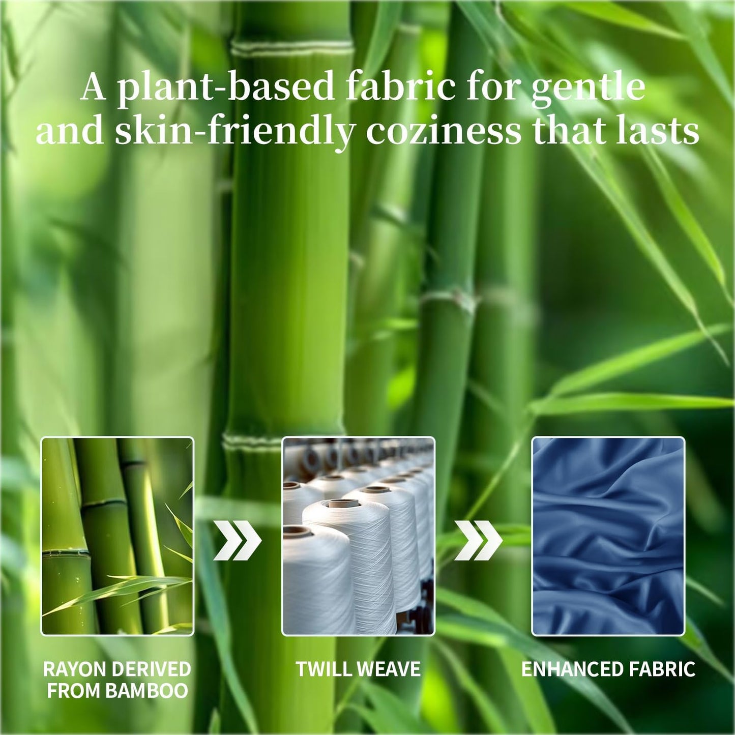 4 Peices Bamboo Bed Sheet Set - 100% Bamboo Blend - Ultra Soft & Breathable Bed Sheets - Deep Pocket Up to 16" Hotel Y Bedding Set - Perfect for Hot Sleepers - Great Christmas Gifts Bedding Sheets Set Bamboo Sheets Sets King