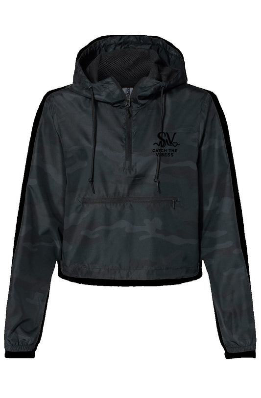 Lightweight Pullover Crop Windbreaker