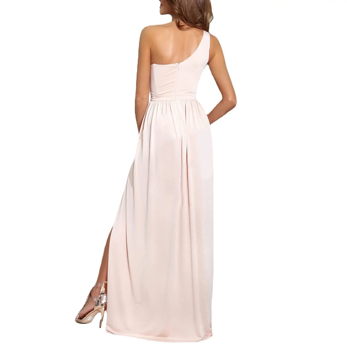 50% off Clear!  plus Size Women'S Summer Dresses Clearance, Sleeveless One Shoulder Smocking Sexy Long Party Club Dresses
