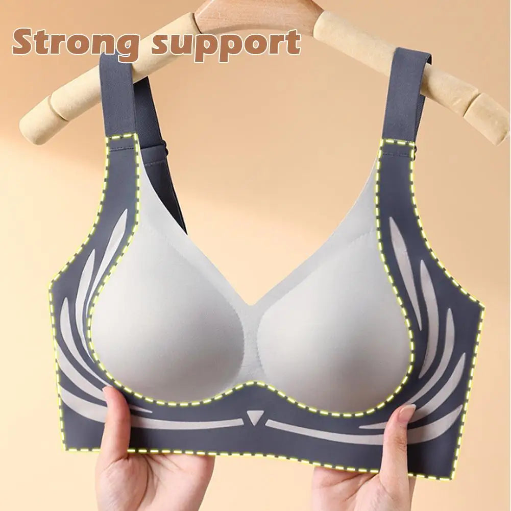 Wireless Push-Up Bra for Women - Adjustable, Seamless Supportive Underwear with Anti-Sagging Features