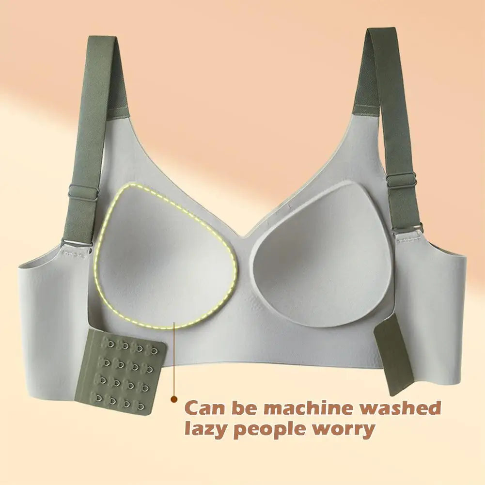 Wireless Push-Up Bra for Women - Adjustable, Seamless Supportive Underwear with Anti-Sagging Features