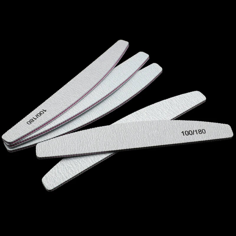 50Pcs Nail Art Files 100/180 Nails Accessoires Gel Nail Polish Polishing Pedicure Manicure Buffers Nail Care Tools lime a ongle - She Vibess By C2P