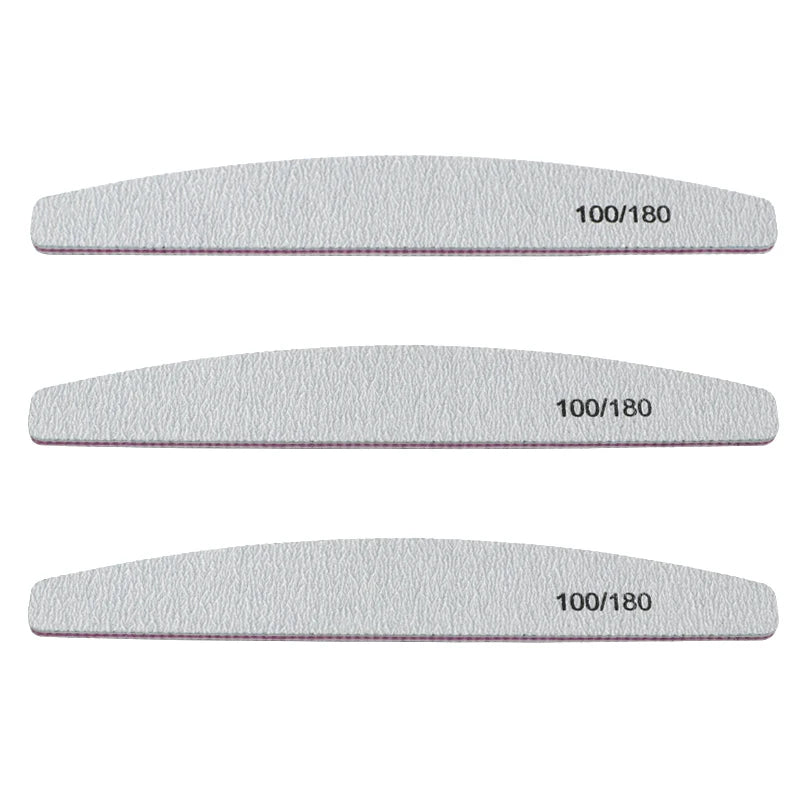 50Pcs Nail Art Files 100/180 Nails Accessoires Gel Nail Polish Polishing Pedicure Manicure Buffers Nail Care Tools lime a ongle - She Vibess By C2P