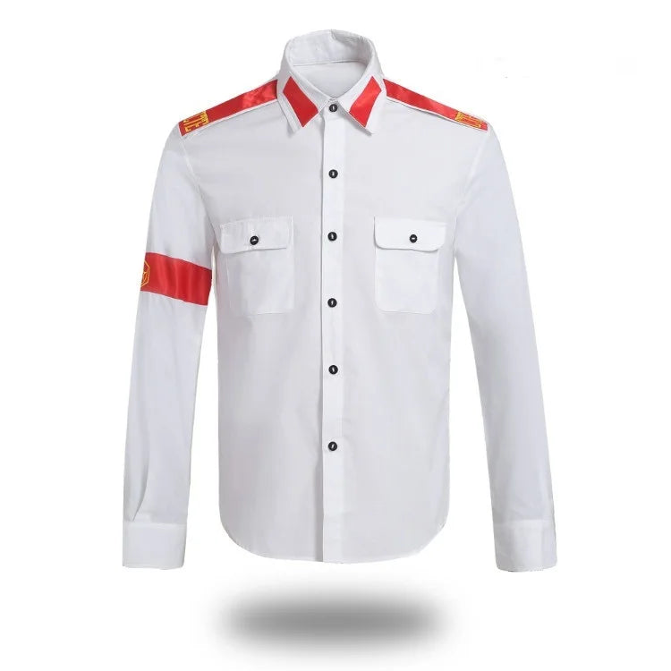 MJ Professional Cosplay MICHAEL JACKSON Costume CTE Style Shirt For MJ Fans White Black RED Colors - She Vibess By C2P