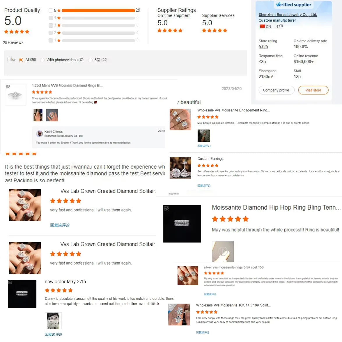 Cincin Pertunangan Berlian Buatan Laboratorium 1.6CT VVS Kustom untuk Wanita, Emas Putih Berkualitas Tinggi, Perak 925, Perhiasan Cincin Pertunangan Berlian