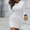 Hot Sale Women Hoodies Casual High Waist Hooded Long Sleeve Sweater Hoodie Dress - She Vibess By C2P