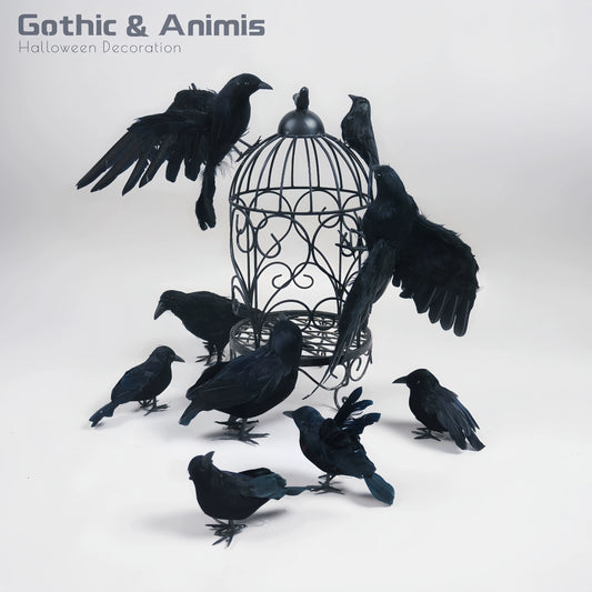 [Halloween] 28 Artificial Crow Crow Collection Wansheng Gothic Dark Magic Theme Atmosphere Decoration
