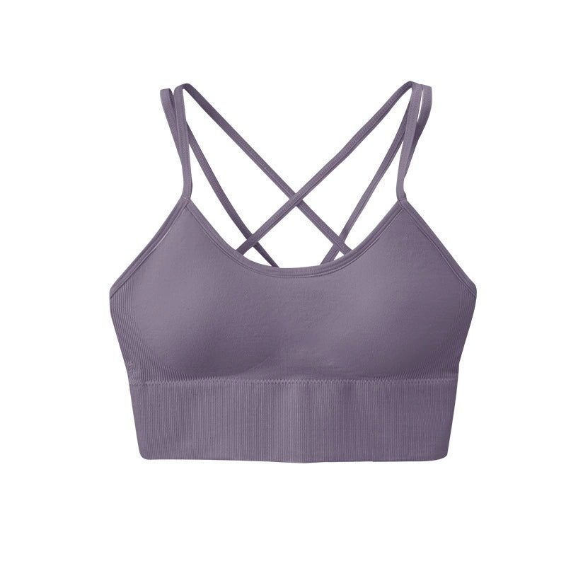 New Arrival Sports Bra Female Quick-Drying Shockproof Running Yoga Workout Vest Cross Beauty Back and Push up Student Underwear