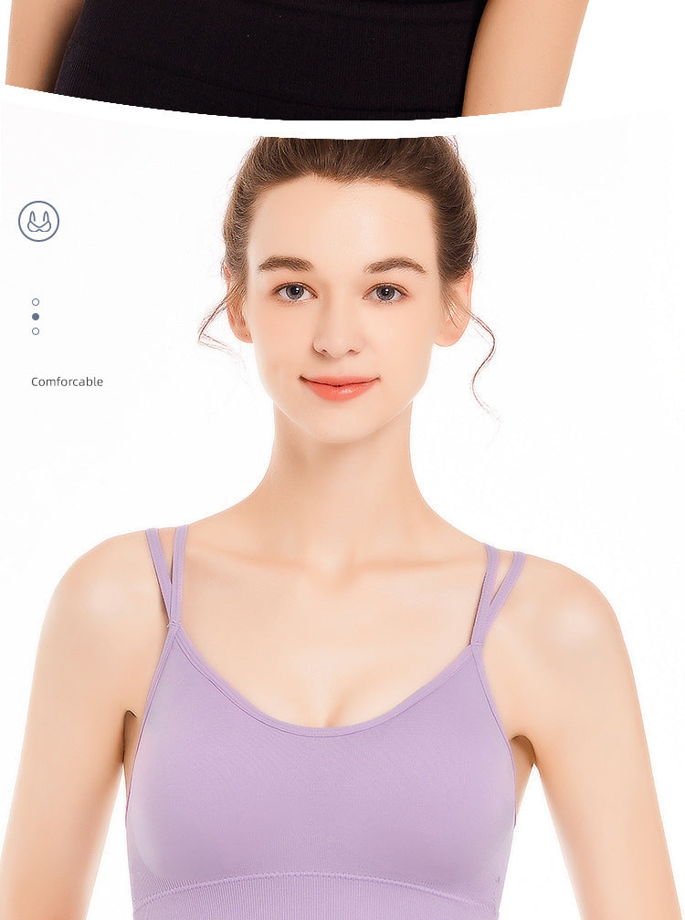 New Arrival Sports Bra Female Quick-Drying Shockproof Running Yoga Workout Vest Cross Beauty Back and Push up Student Underwear