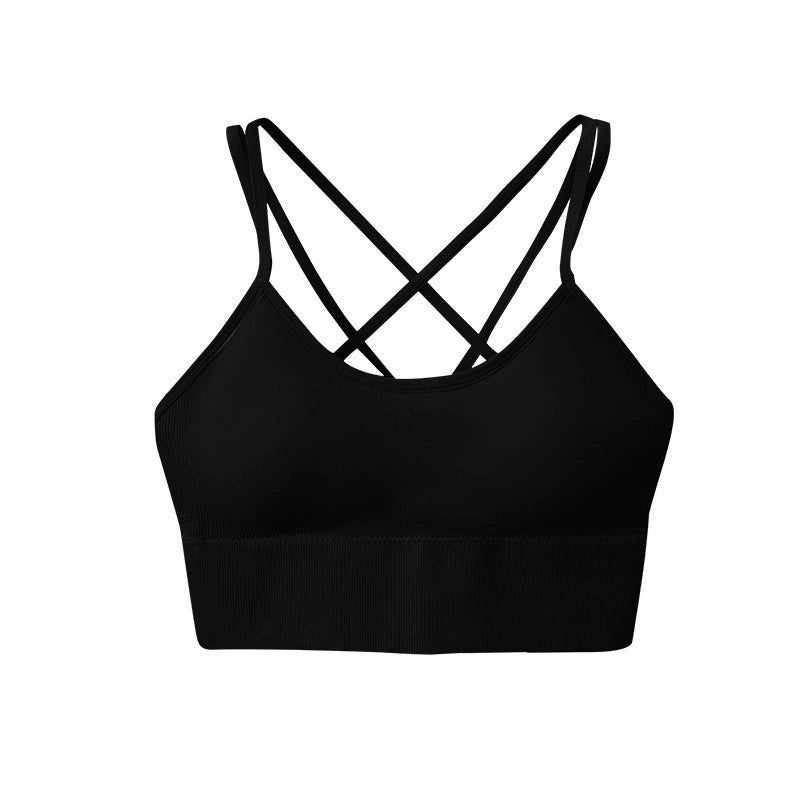 New Arrival Sports Bra Female Quick-Drying Shockproof Running Yoga Workout Vest Cross Beauty Back and Push up Student Underwear
