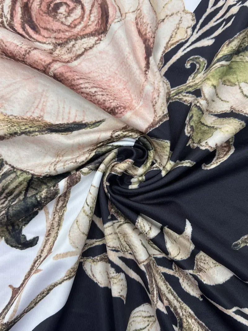 2024 Europe and the United States autumn new women's long dress two-piece set of floral print round neck dress coat women - She Vibess By C2P