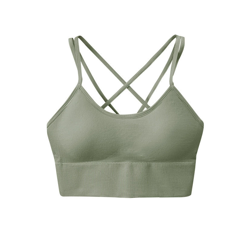 New Arrival Sports Bra Female Quick-Drying Shockproof Running Yoga Workout Vest Cross Beauty Back and Push up Student Underwear