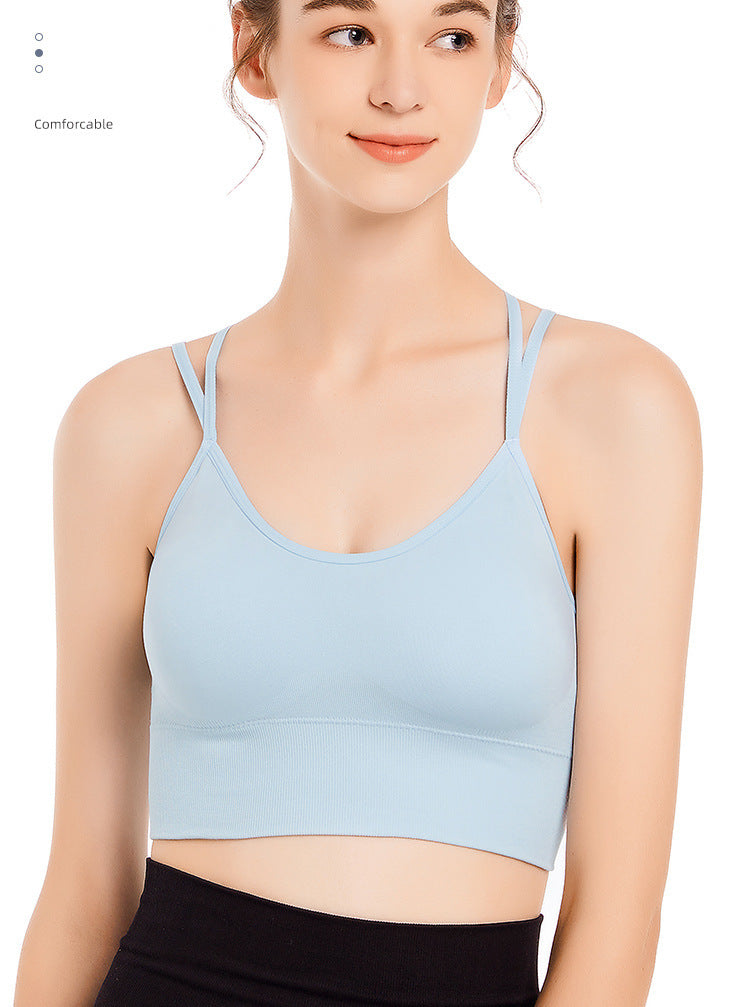 New Arrival Sports Bra Female Quick-Drying Shockproof Running Yoga Workout Vest Cross Beauty Back and Push up Student Underwear