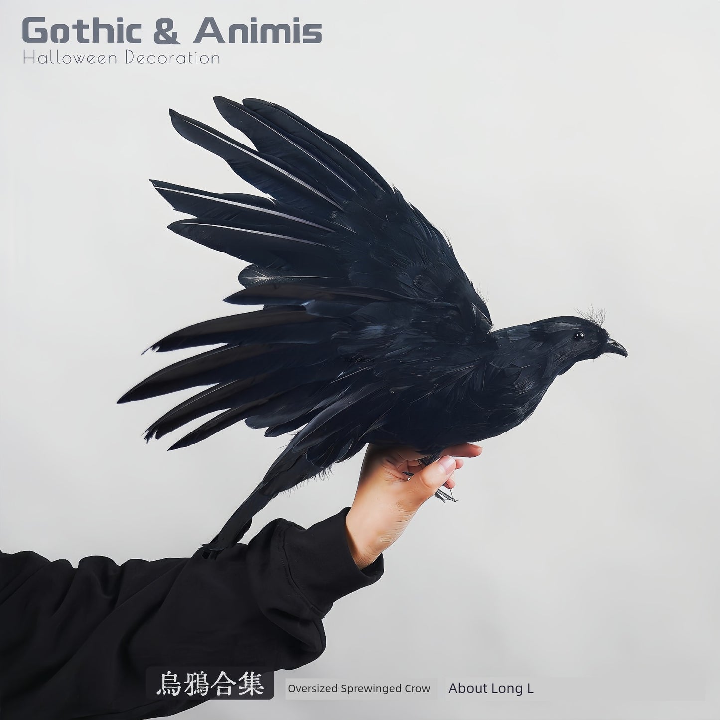 [Halloween] 28 Artificial Crow Crow Collection Wansheng Gothic Dark Magic Theme Atmosphere Decoration - She Vibess By C2P