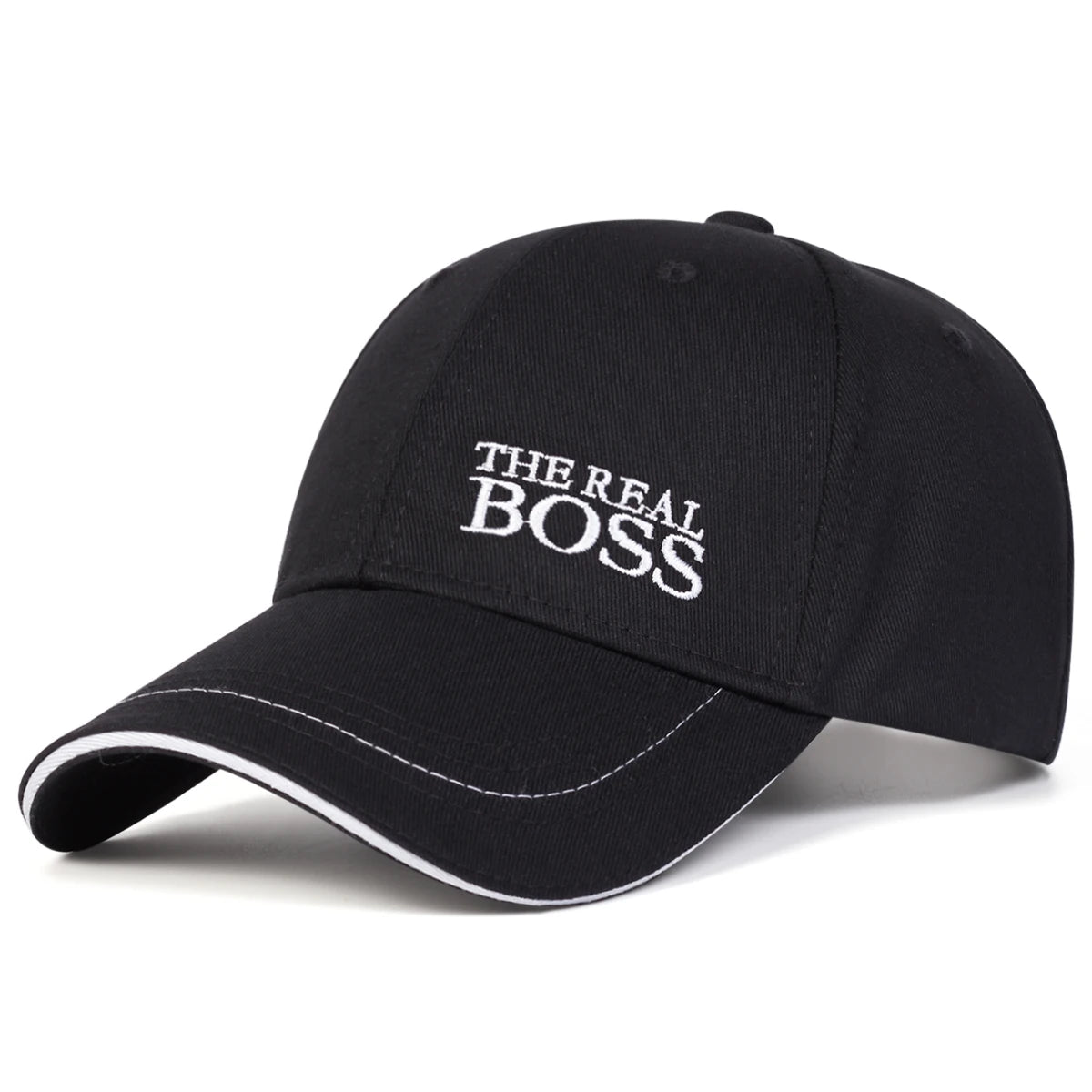 Unisex THE REAL BOSS Letter Embroidery Baseball Caps Spring and Autumn Outdoor Adjustable Casual Hats Hip Hop Hat Sunscreen Hat. Gifts for That Special Someone - She Vibess By C2P