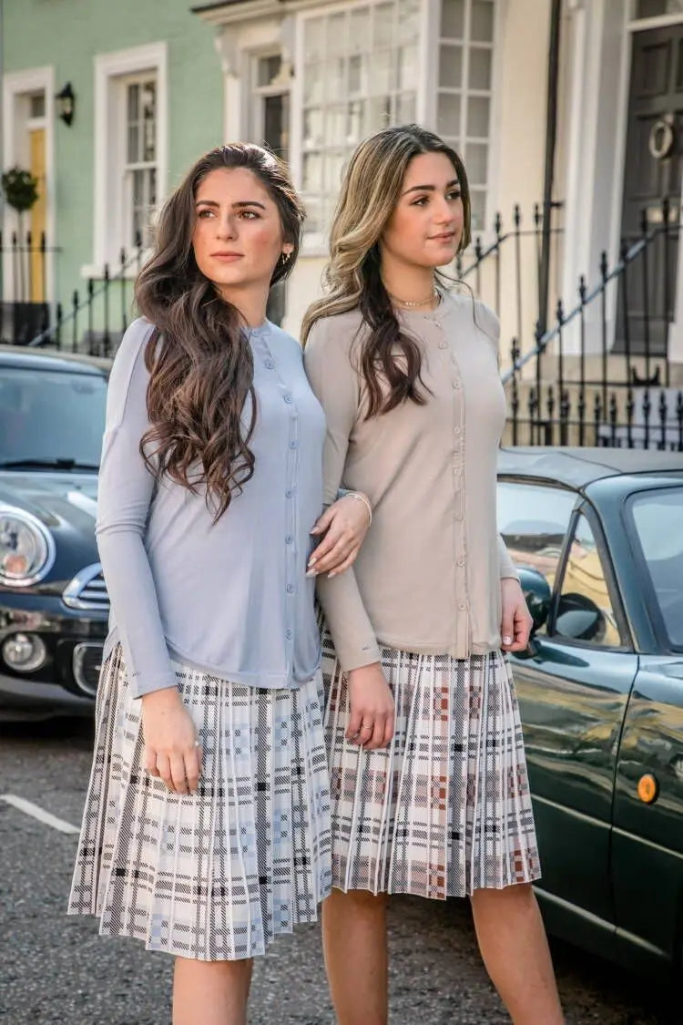 2024 New Women Spring Summer Knitted Skirts Female Classic Pleated Skirt Solid Color Knit Dresses Great Quality Clothes - She Vibess By C2P