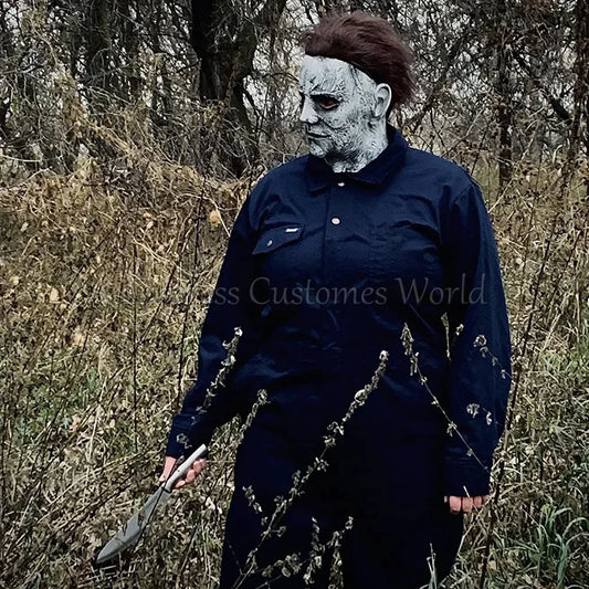 Michael Bloody Killer Outfits Myers Cosplay Costume Anime Halloween for Adult Men Women Cos Jumpsuit Horror Mask Party Costume - She Vibess By C2P