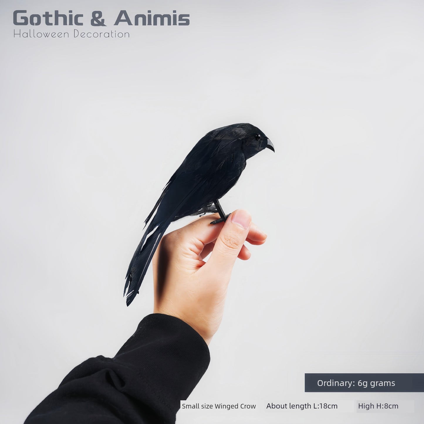[Halloween] 28 Artificial Crow Crow Collection Wansheng Gothic Dark Magic Theme Atmosphere Decoration - She Vibess By C2P