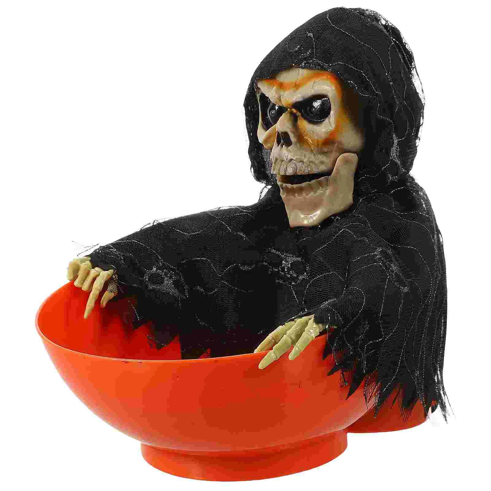 Halloween Props Animated Pumpkin Candy Holder Dish Decorations Trick Treat Bowl Snack Serving - She Vibess By C2P