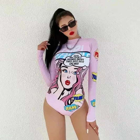 Women's Oversize Swimsuits Ins Anime Female Summer Sports Suits Chic Women's High Street Surfing Swimsuits New - She Vibess By C2P