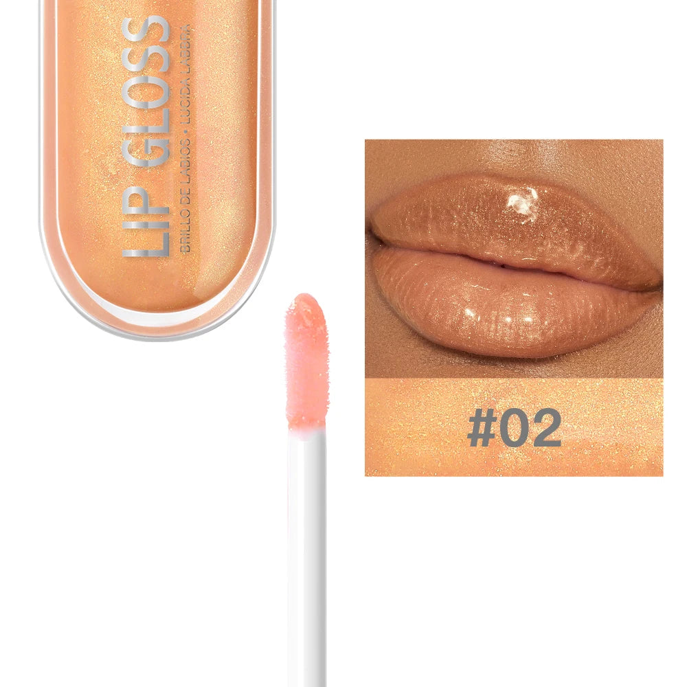 USHAS 12 Colors Glitter Lip Gloss Long Lasting Diamond Pearlescent Metallic Liquid Lipstick Moisturizing Lip Glaze Cosmetics - She Vibess By C2P