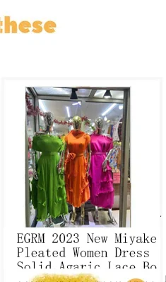 EGRM Miyake Pleated Maxi Long Dress Solid Ruffles Full Sleeve with Belt Formal Dresses for Women 2024 Summer New Hot Sales 8R295 - She Vibess By C2P
