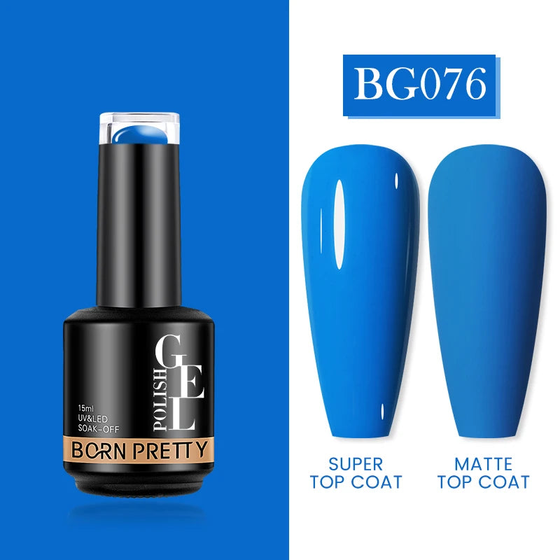 BORN PRETTY Milky Pink Rubber Base Gel Nail Polish Glitter 15ml Semi-Permanent Varnish Soak Off Self Leveling UV LED Gel - She Vibess By C2P